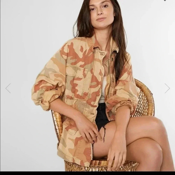 Free People Lead The Way Camo Lightweight Jacket(S) - Picture 3 of 14
